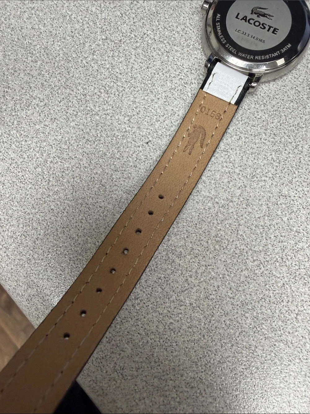 Lacoste West Virginia White Dial Silver-Tone Case Women's Watch with White Strap